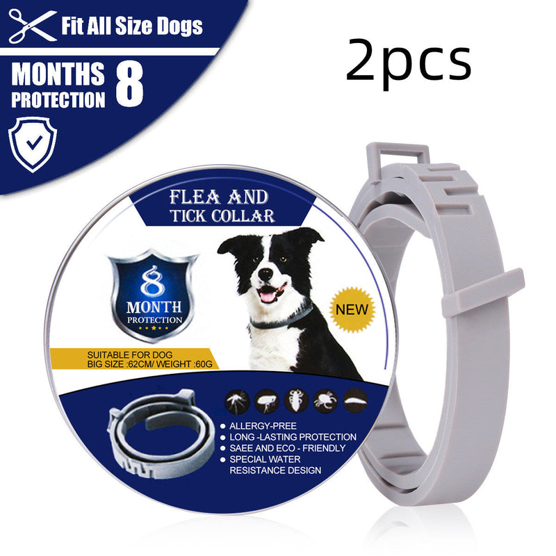Bug Free Organic Pet Cat Dog Collar Gray Packs