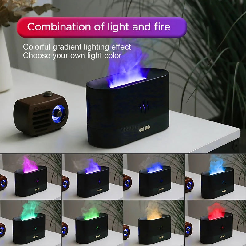 Aroma Diffuser & Humidifier Flame Lamp
