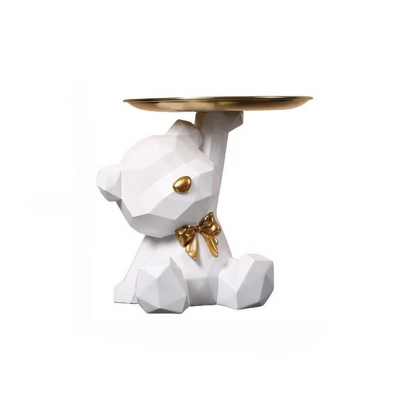 Geometric Bear Sculpture: Accessory Holder