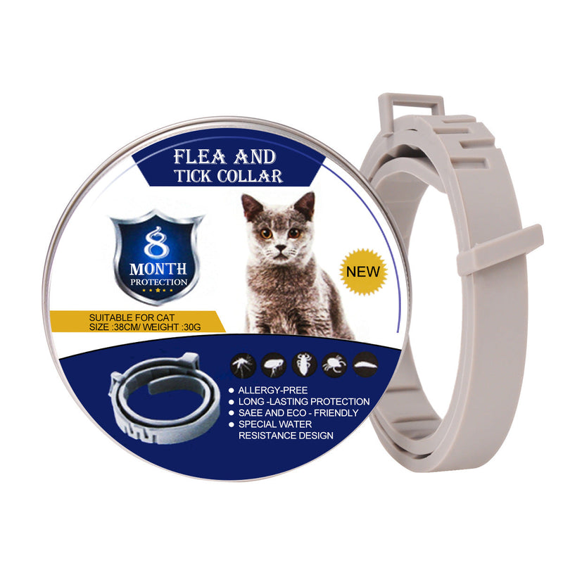 Bug Free Organic Pet Cat Dog Collar Gray Packs