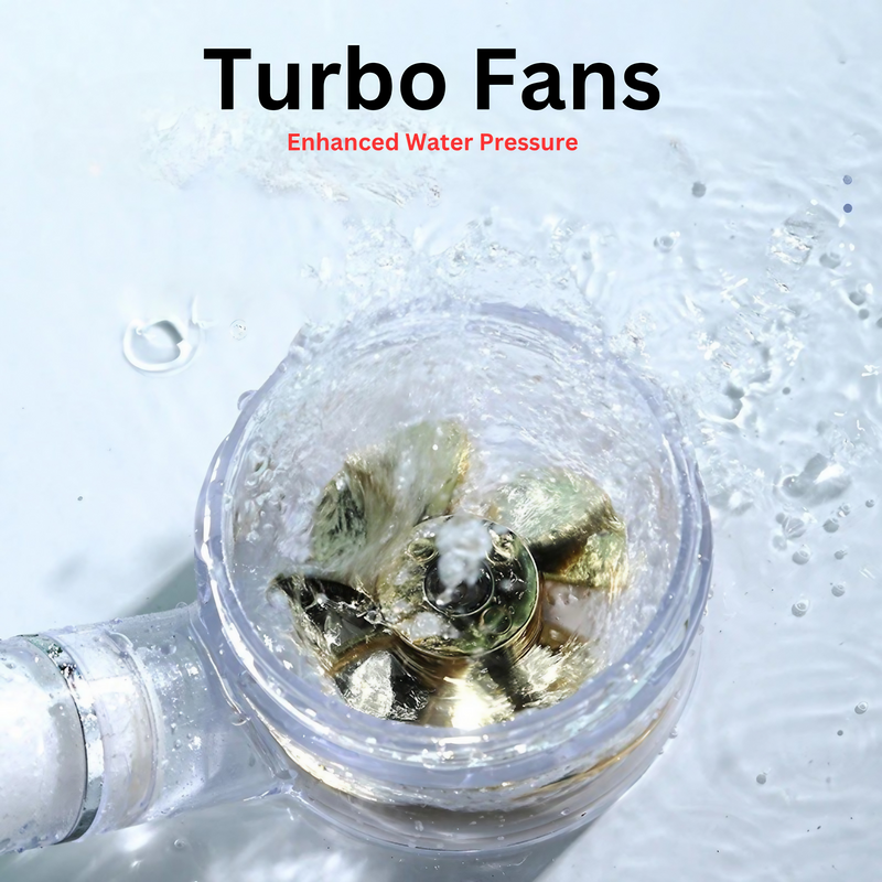 Temperature Sensor LED Turbo Shower Head