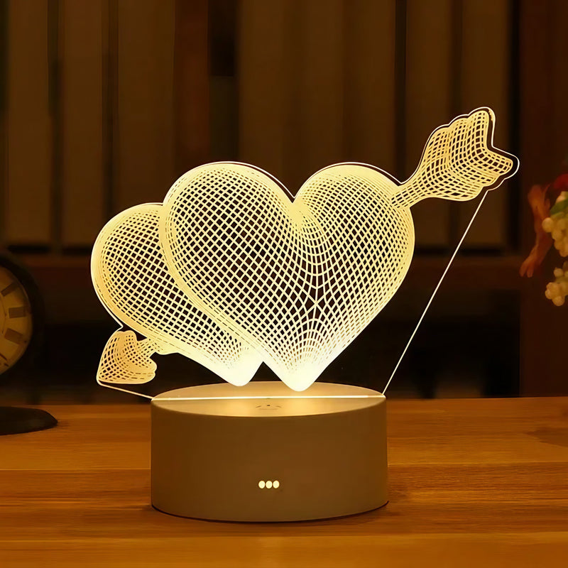 Valentines Acrylic LED Lamp