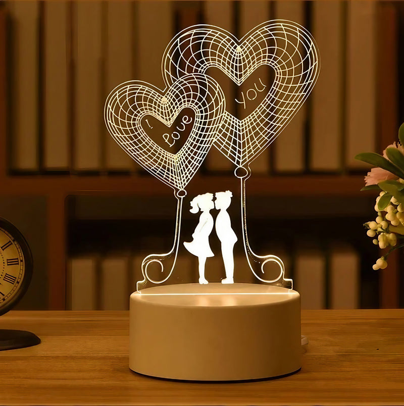 Valentines Acrylic LED Lamp