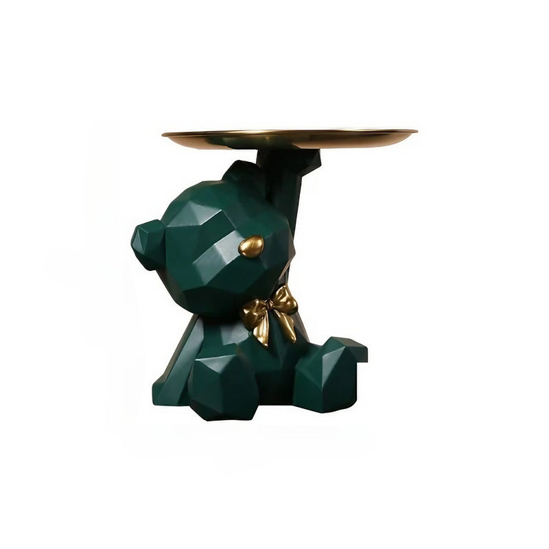 Geometric Bear Sculpture: Accessory Holder