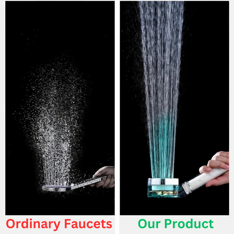 Temperature Sensor LED Turbo Shower Head